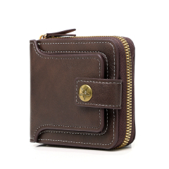 Men's fashion business PU zipper wallet