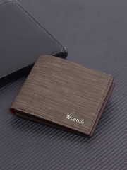 Men's fashion simple PU short wallet