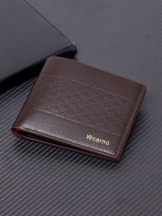Men's fashion simple PU short wallet