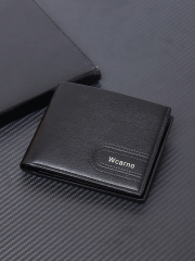 Men's fashion simple PU short wallet