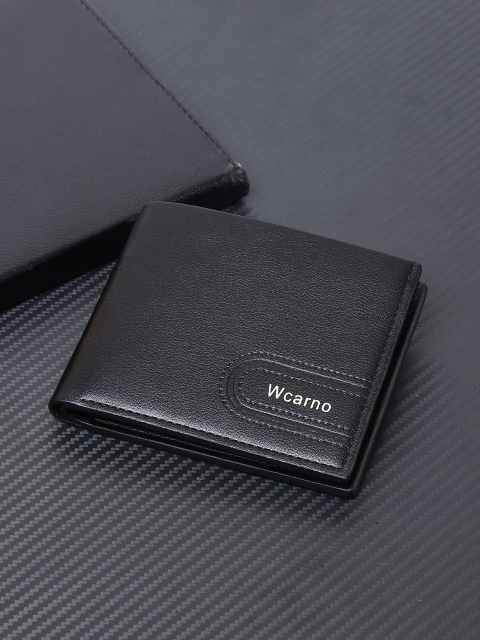 Men's fashion simple PU short wallet
