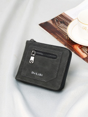 Men's fashion business PU zipper wallet