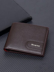 Men's fashion simple PU short wallet