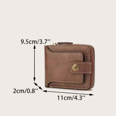 Men's fashion business PU zipper wallet