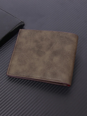 Men's fashion simple PU short wallet