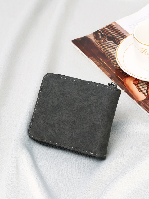 Men's fashion business PU zipper wallet