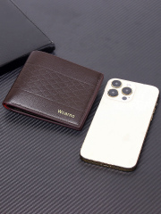 Men's fashion simple PU short wallet