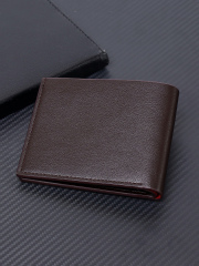 Men's fashion simple PU short wallet