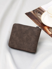 Men's fashion business PU zipper wallet