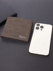 Men's fashion simple PU short wallet