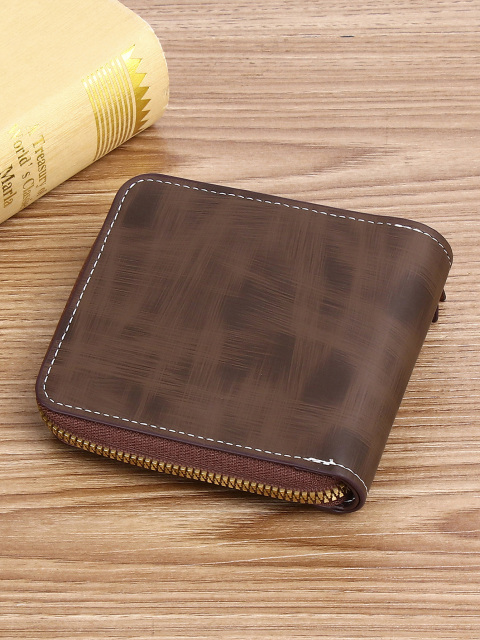 Men's fashion business PU zipper wallet