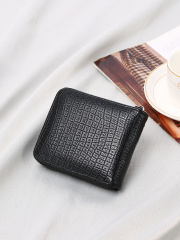 Men's fashion business PU zipper wallet