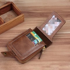Men's fashion business PU zipper wallet