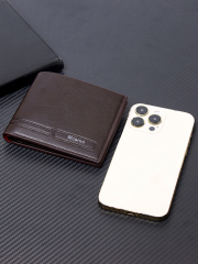 Men's fashion simple PU short wallet