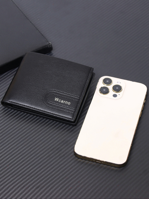 Men's fashion simple PU short wallet