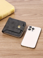 Men's fashion business PU zipper wallet