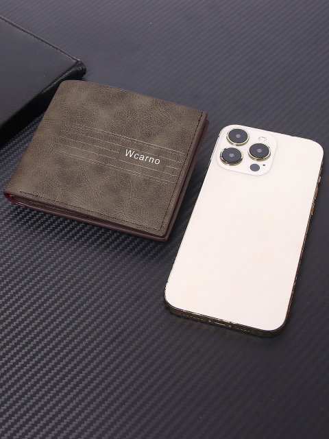 Men's fashion simple PU short wallet