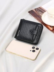 Men's fashion business PU zipper wallet