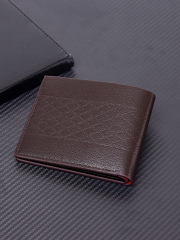 Men's fashion simple PU short wallet