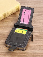 Men's fashion business PU zipper wallet