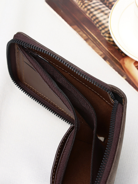 Men's fashion business PU zipper wallet