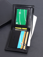 Men's fashion simple PU short wallet