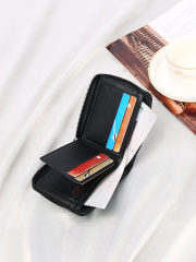 Men's fashion business PU zipper wallet