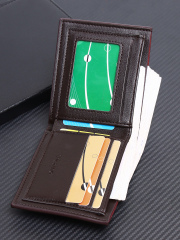 Men's fashion simple PU short wallet