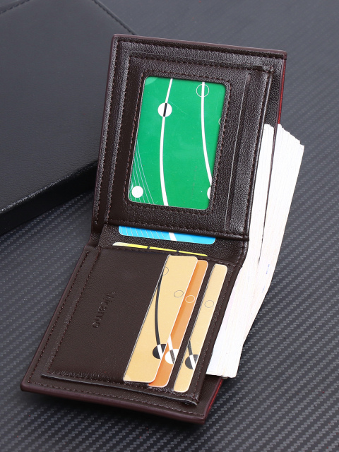 Men's fashion simple PU short wallet