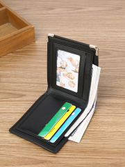 Men's fashion simple PU short wallet