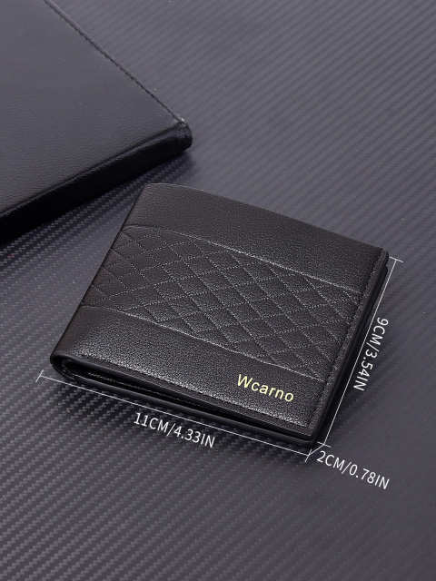 Men's fashion simple PU short wallet