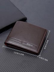 Men's fashion simple PU short wallet
