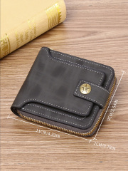 Men's fashion business PU zipper wallet