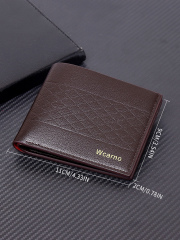 Men's fashion simple PU short wallet