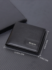 Men's fashion simple PU short wallet