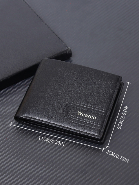 Men's fashion simple PU short wallet