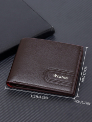 Men's fashion simple PU short wallet