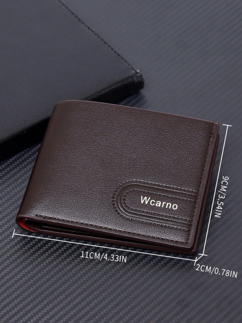 Men's fashion simple PU short wallet