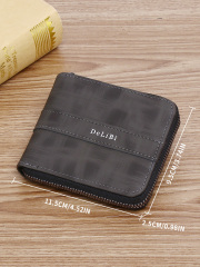 Men's fashion business PU zipper wallet