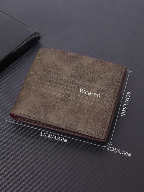Men's fashion simple PU short wallet