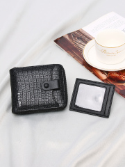 Men's fashion business PU zipper wallet