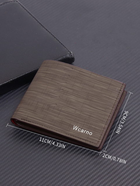 Men's fashion simple PU short wallet