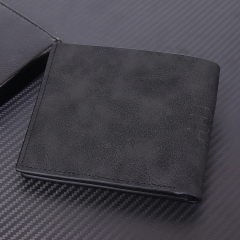 Men's fashion simple PU short wallet