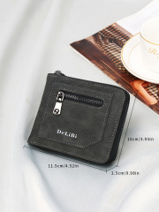 Men's fashion business PU zipper wallet