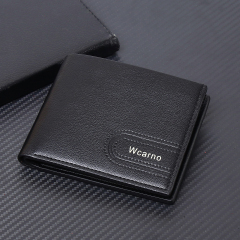 Men's fashion simple PU short wallet