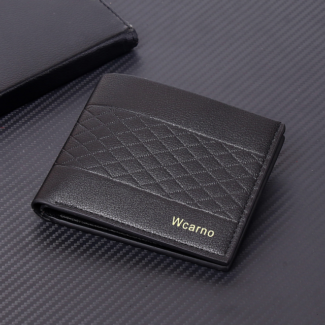 Men's fashion simple PU short wallet