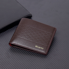 Men's fashion simple PU short wallet