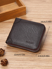 Men's fashion business PU zipper wallet