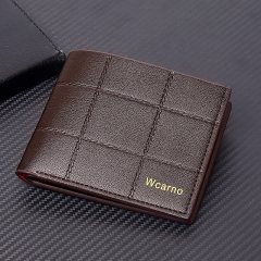 Men's fashion simple PU short wallet