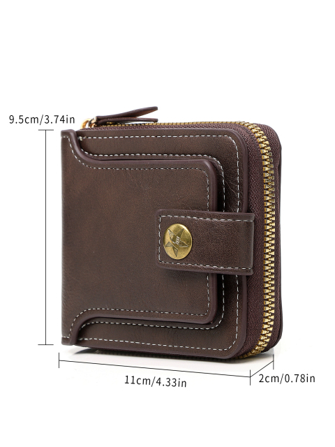 Men's fashion business PU zipper wallet